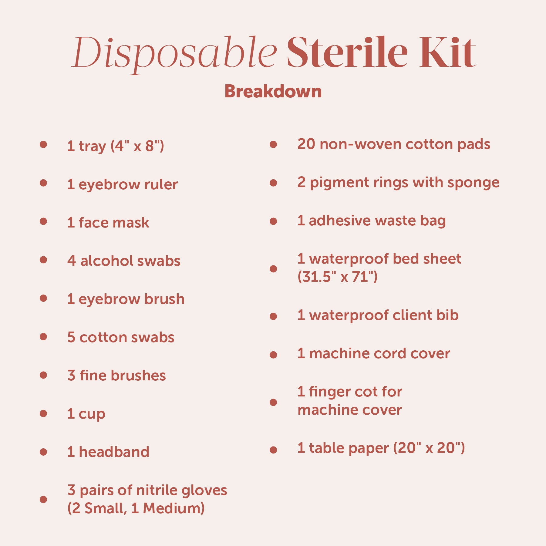 Disposable Sterile Kit - 10 Pack